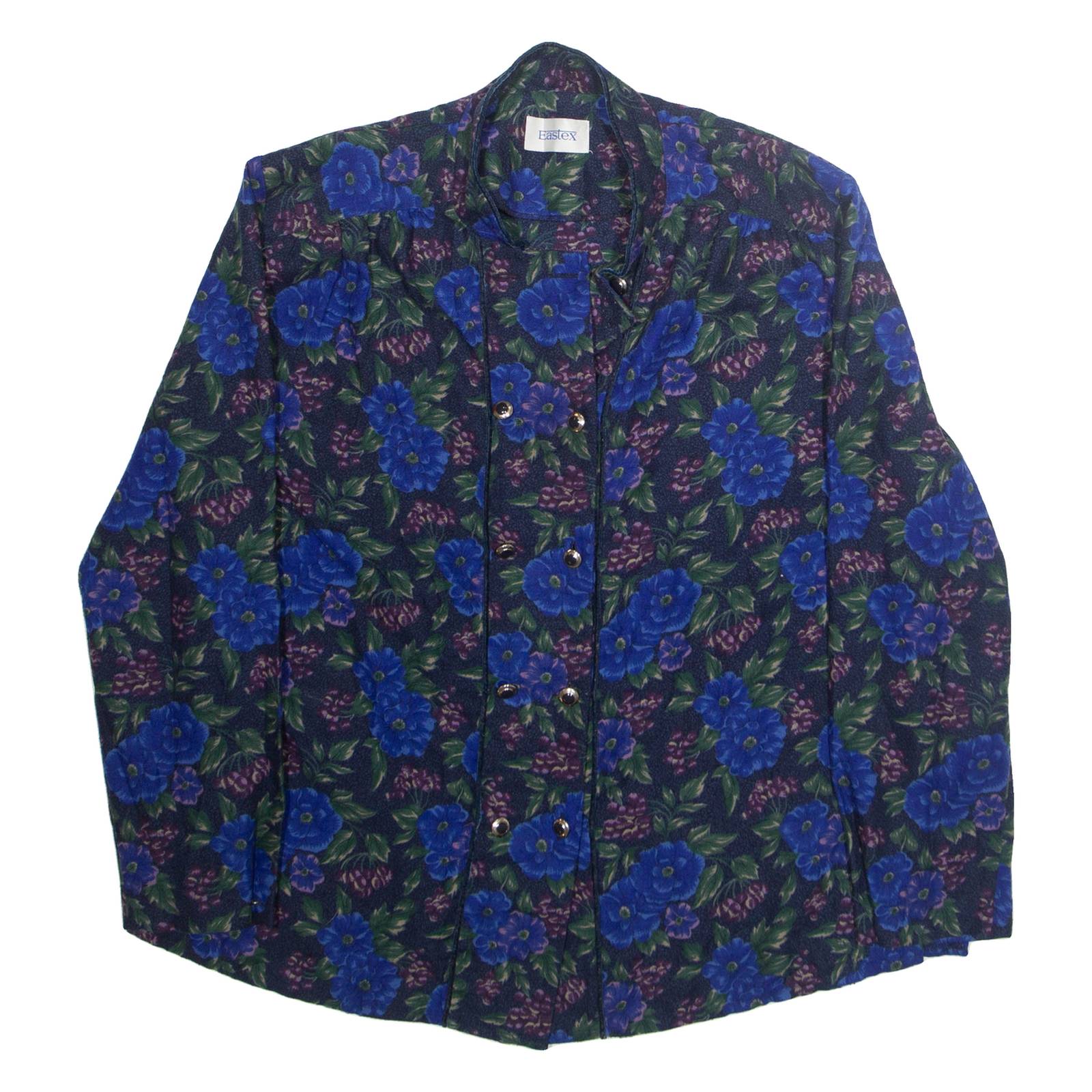 EASTEX Womens Jacket Blue Floral M