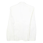 DOLCE & GABBANA Womens White Single Breasted Jacket S Cotton Blend Classic