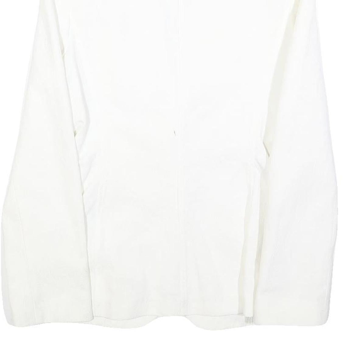 DOLCE & GABBANA Womens White Single Breasted Jacket S Cotton Blend Classic