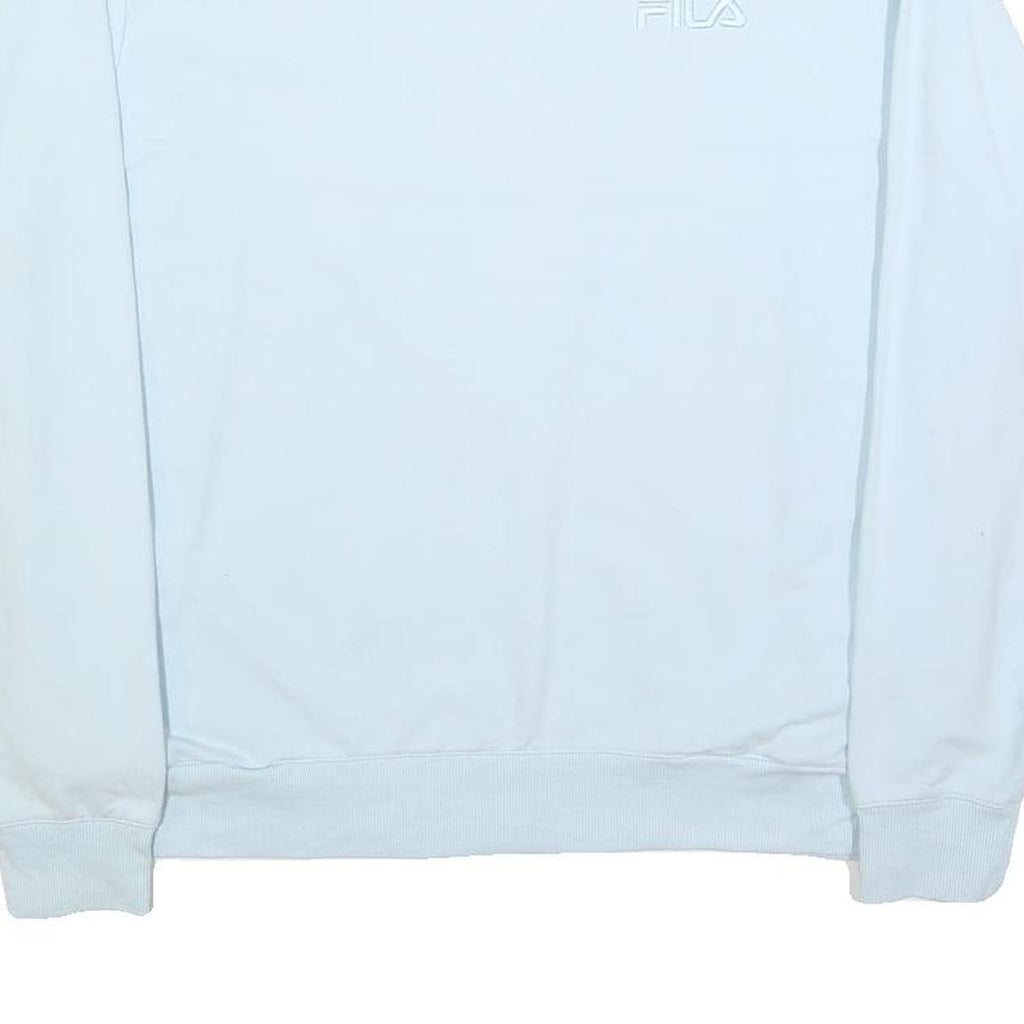 FILA Womens Blue Crew Neck L Sweatshirt Cotton Blend Pullover Casual