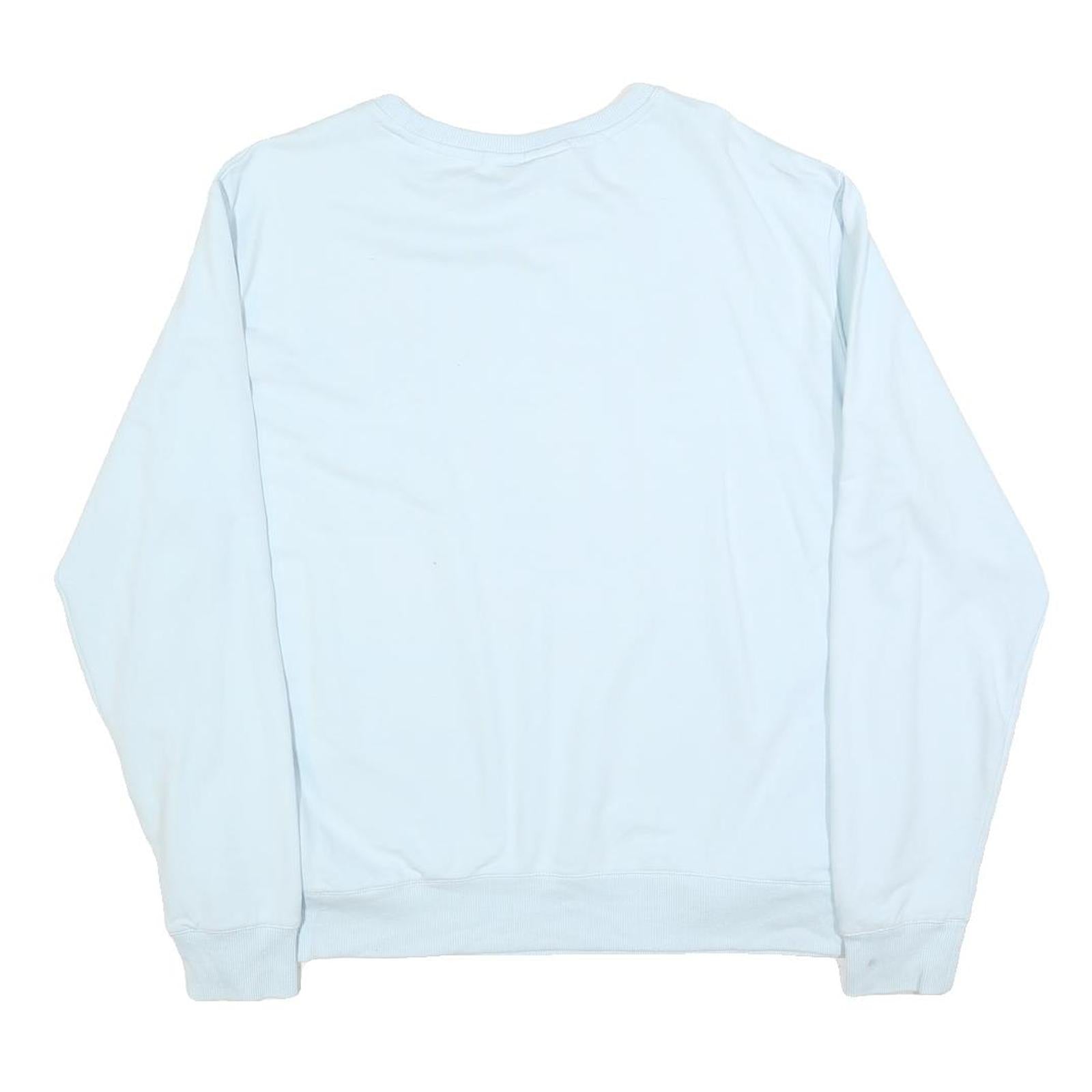 FILA Womens Blue Crew Neck L Sweatshirt Cotton Blend Pullover Casual