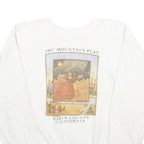 HANES Mens White 1987 Mountain Play Marin County California Crew Neck M