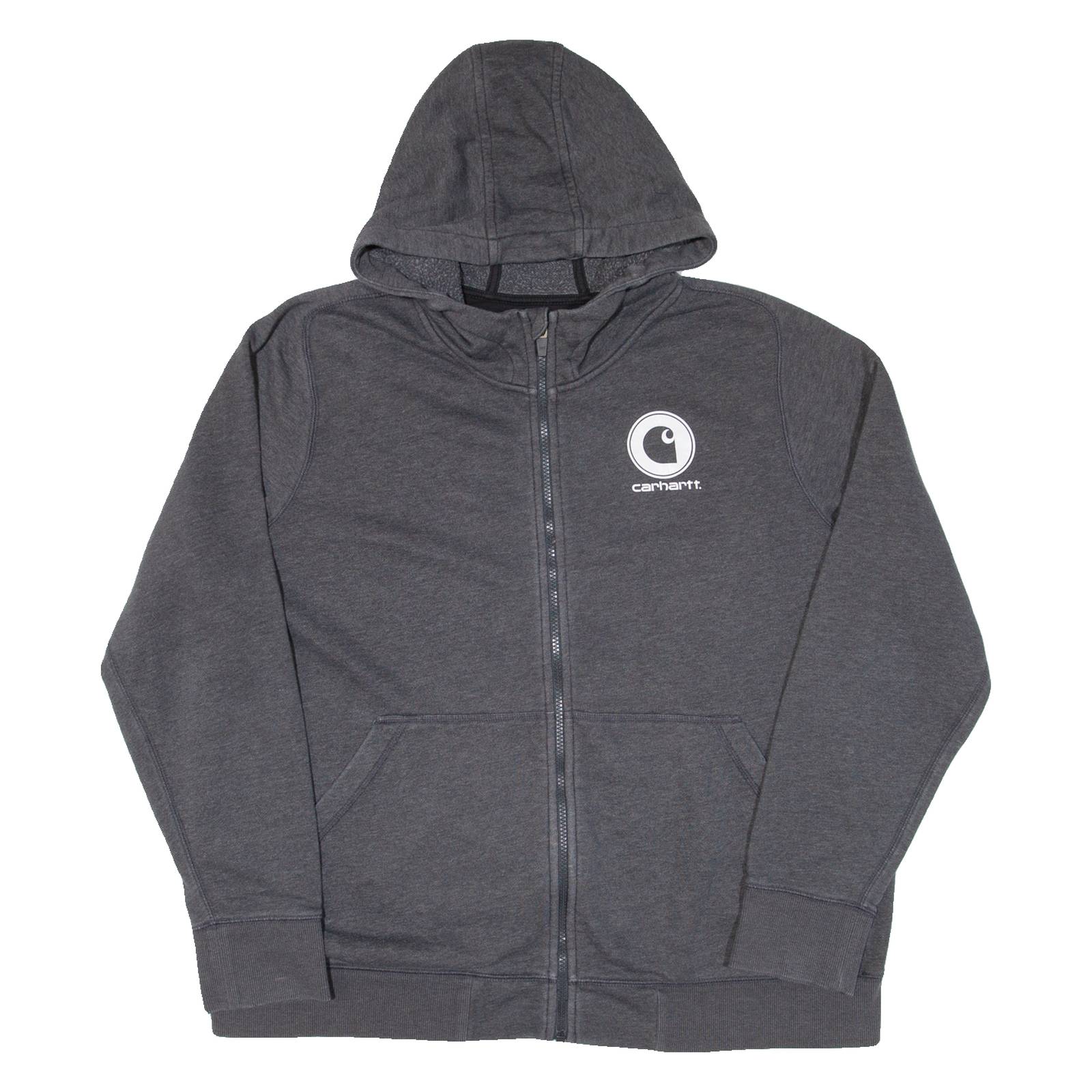 CARHARTT Slightly Fitted Womens Grey Hoodie Full Zip 2XL
