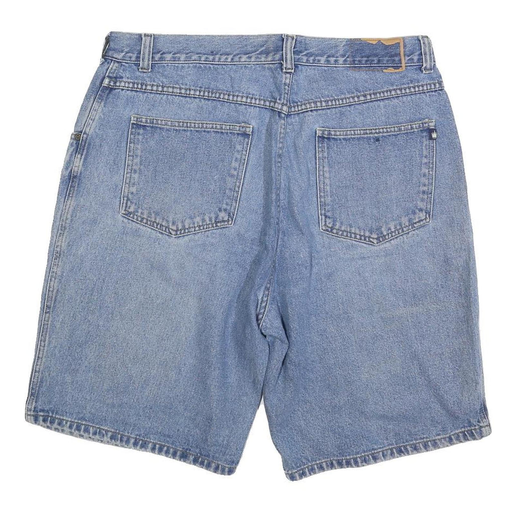 CZ BASICS Mens Shorts Blue Denim XL W38 Casual Cotton Blend Relaxed Fit