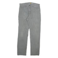 CARHARTT Mens Relaxed Grey Cotton Blend Zip Trousers W34 L34 Casual Workwear
