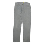 CARHARTT Mens Relaxed Grey Cotton Blend Zip Trousers W34 L34 Casual Workwear