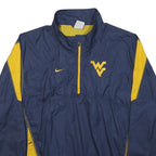 NIKE Mens Blue & Yellow West Virginia Jacket S Polyester Sports Team Zip