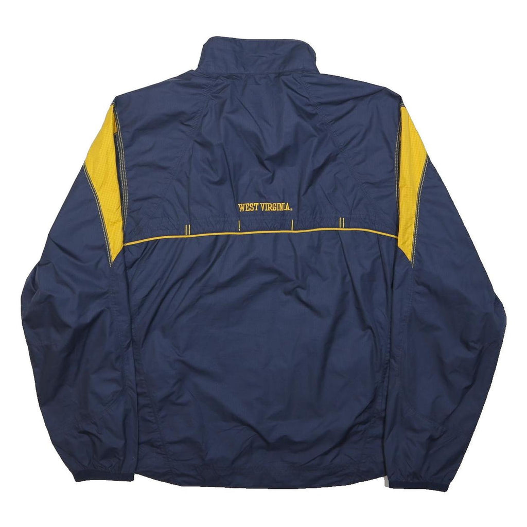 NIKE Mens Blue & Yellow West Virginia Jacket S Polyester Sports Team Zip