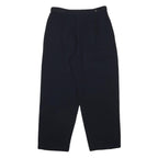 EMPORIO ARMANI Womens Navy Relaxed Straight Trousers W28 L25 Zip Closure Elegant