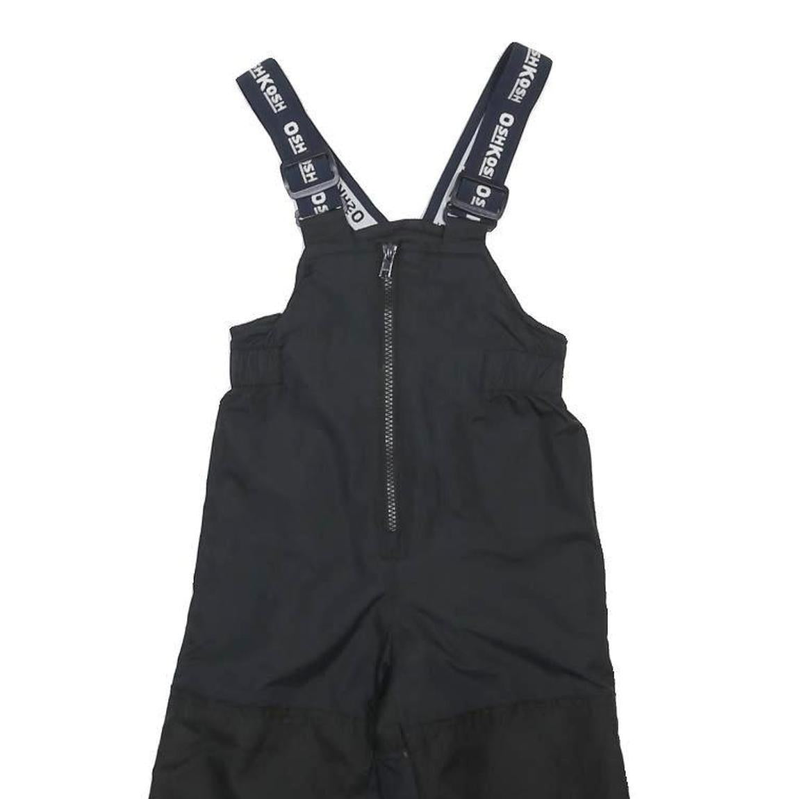 OSH KOSH Boys Black Polyester Dungarees Regular Fit 2Y W12 L12 Adjustable Straps