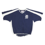 MAJESTIC Mens Navy & White Baseball Windbreaker XL Nylon Plain Team Jacket