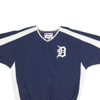 MAJESTIC Mens Navy & White Baseball Windbreaker XL Nylon Plain Team Jacket