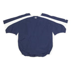 MAJESTIC Mens Navy & White Baseball Windbreaker XL Nylon Plain Team Jacket