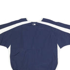 MAJESTIC Mens Navy & White Baseball Windbreaker XL Nylon Plain Team Jacket