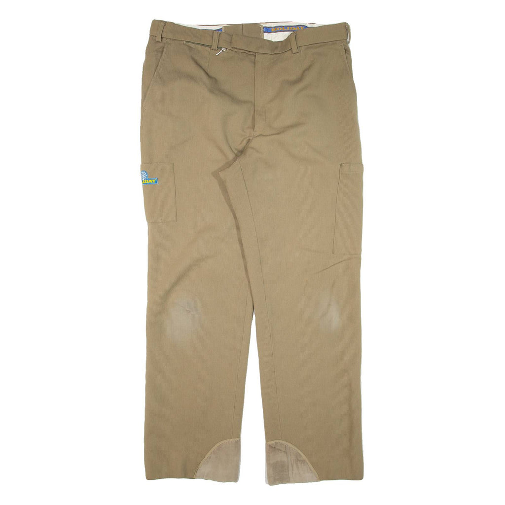 HOLIDAY Mens Trousers Green Regular Straight W36 L30