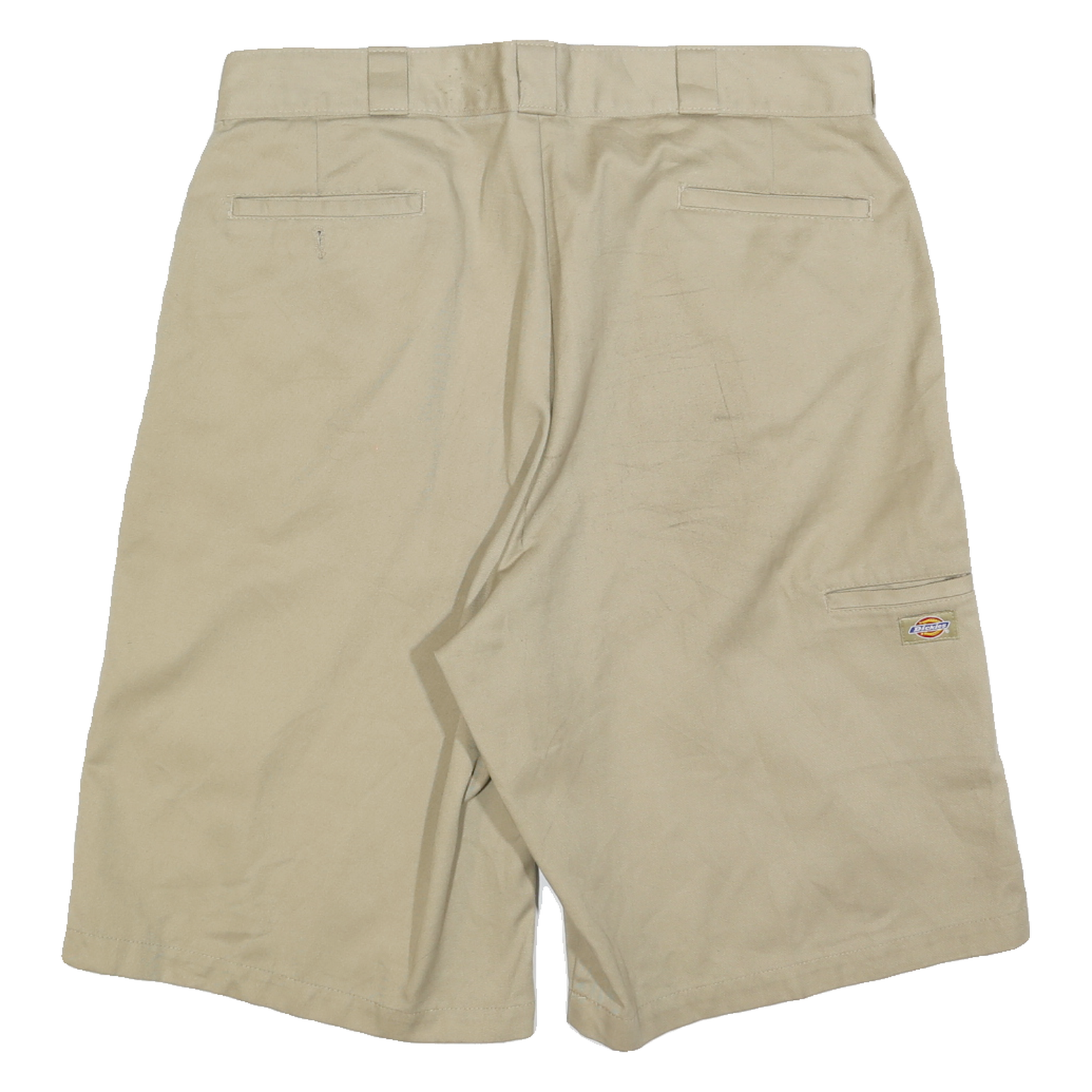 DICKIES Mens Shorts Beige Casual L W36 Cotton Blend Workwear Logo