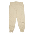 LAURA TONELLI Womens Cotton Beige Relaxed Cargo Trousers W32 L28 Elastic Hem