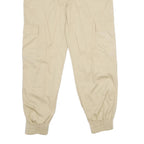 LAURA TONELLI Womens Cotton Beige Relaxed Cargo Trousers W32 L28 Elastic Hem