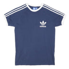 ADIDAS ORIGINALS Mens Navy Blue & White Graphic T-Shirt M Short Sleeve Crew Neck