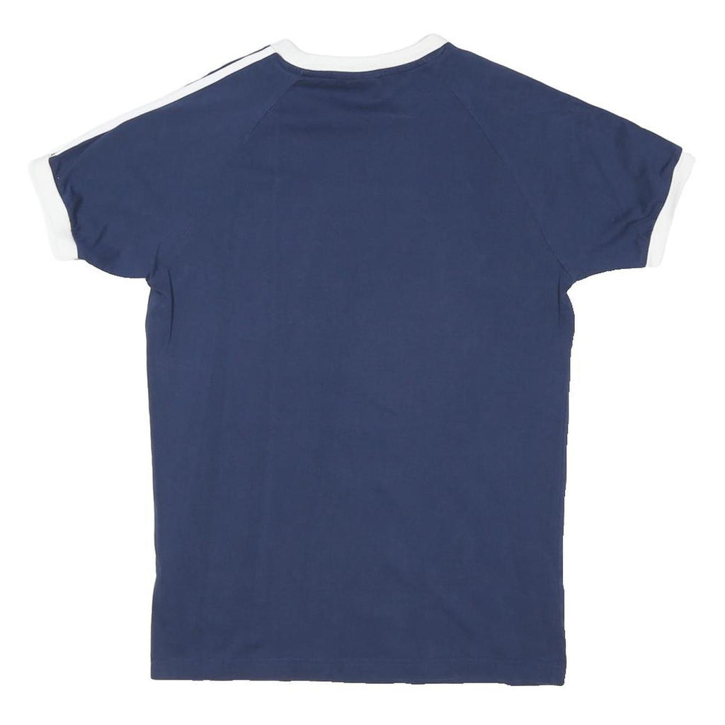 ADIDAS ORIGINALS Mens Navy Blue & White Graphic T-Shirt M Short Sleeve Crew Neck