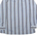 SSH Womens Blue White Stripe Cotton Shirt L Casual Long Sleeve Button Up