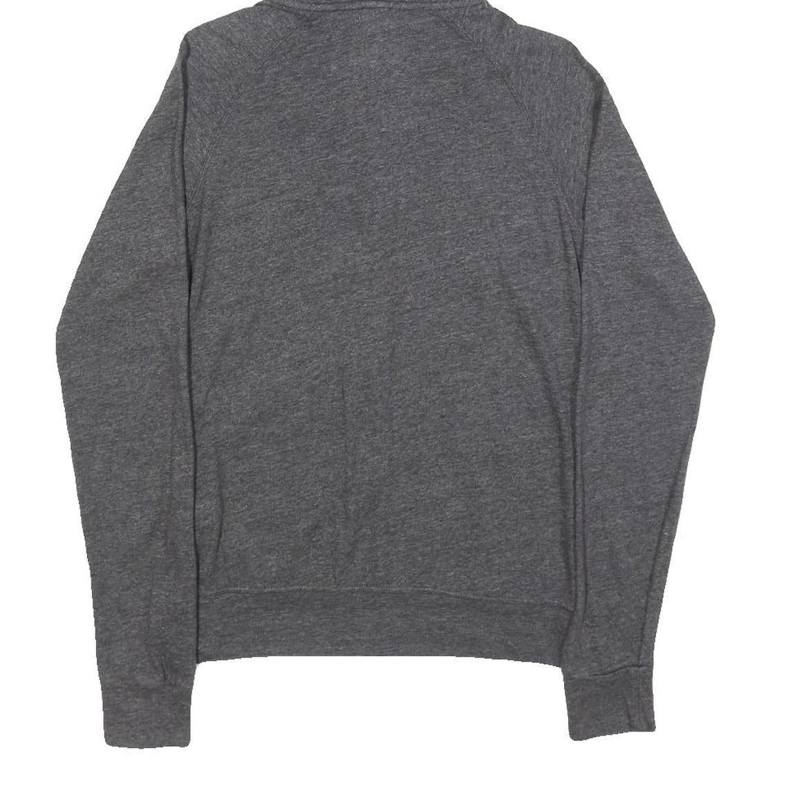 NIKE Womens Grey Hoodie S Full Zip Cotton Blend Casual Sweatshirt