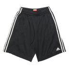 ADIDAS Mens Black Casual Sports Basketball Shorts S W26 Three Stripe