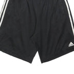 ADIDAS Mens Black Casual Sports Basketball Shorts S W26 Three Stripe