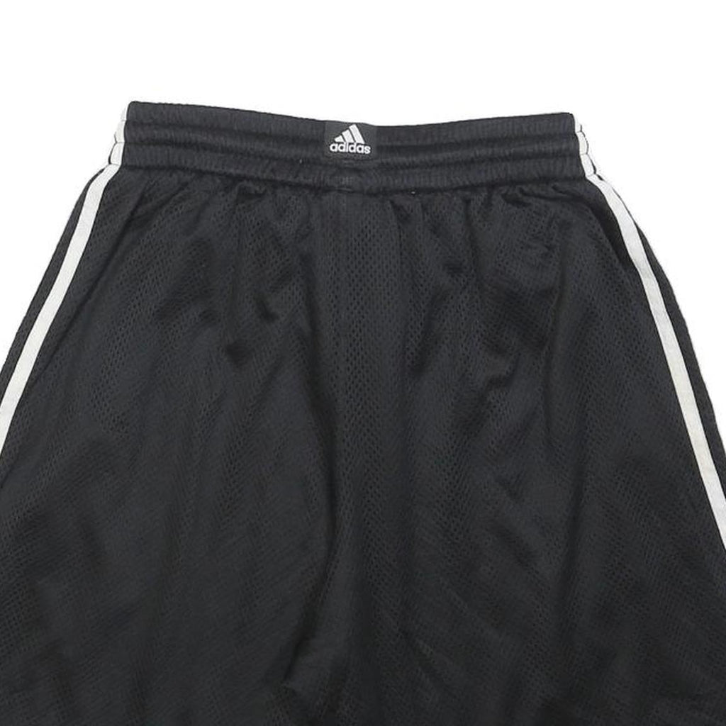 ADIDAS Mens Black Casual Sports Basketball Shorts S W26 Three Stripe