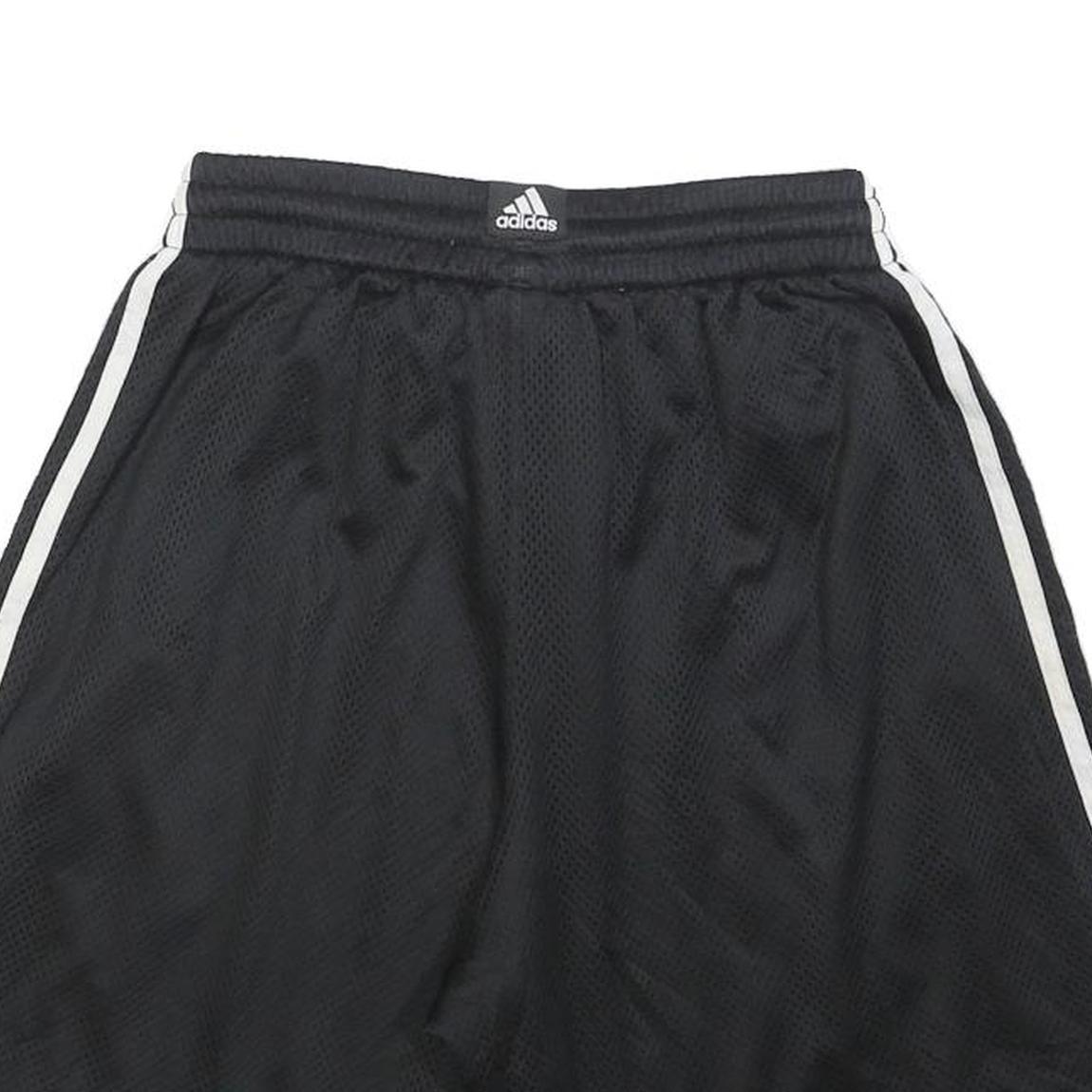 ADIDAS Mens Black Casual Sports Basketball Shorts S W26 Three Stripe