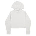 ADIDAS Womens White Pullover Hoodie XS Cropped Cotton Blend Sweatshirt