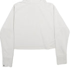 ADIDAS Womens White Pullover Hoodie XS Cropped Cotton Blend Sweatshirt