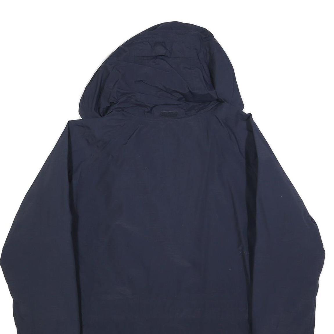 COLUMBIA Womens Navy Blue Outdoor Jacket XL Polyester Blend Zip Hooded Plain