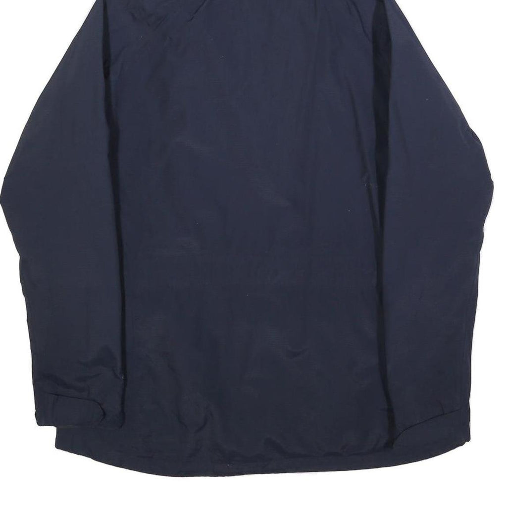 COLUMBIA Womens Navy Blue Outdoor Jacket XL Polyester Blend Zip Hooded Plain