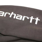 CARHARTT Mens Black Pullover Hoodie L Sleeve Logo Print Cotton Blend