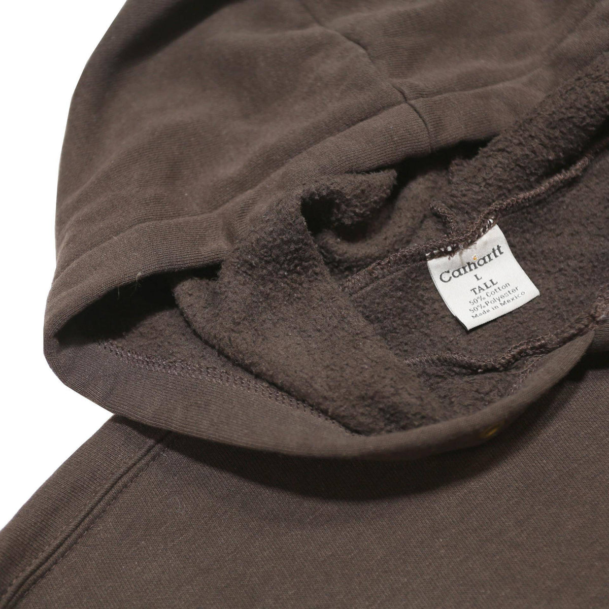 CARHARTT Mens Black Pullover Hoodie L Sleeve Logo Print Cotton Blend