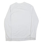 ADIDAS Mens White Crew Neck S Sweatshirt Cotton Pullover Casual