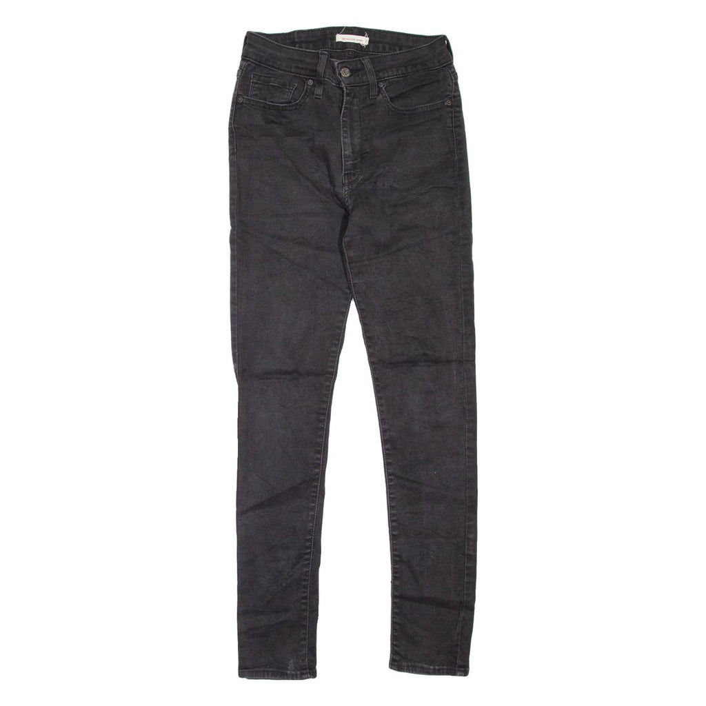 LEVI'S 721 High Rise Womens Jeans Black Slim Skinny W27 L30