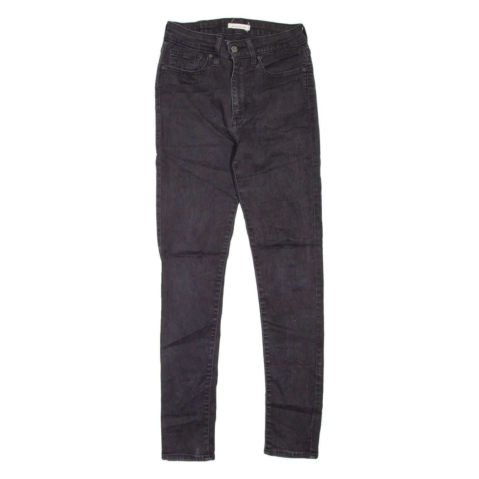LEVI'S 721 High Rise Womens Jeans Black Slim Skinny W27 L30