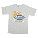 ADIDAS Mens Grey Warrior Soccer Classic Cotton Blend T-Shirt M Short Sleeve Crew