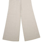 IRIL Womens Cotton Blend Beige Classic Wide-Leg Trousers W26 L36 Casual Comfort