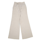 IRIL Womens Cotton Blend Beige Classic Wide-Leg Trousers W26 L36 Casual Comfort