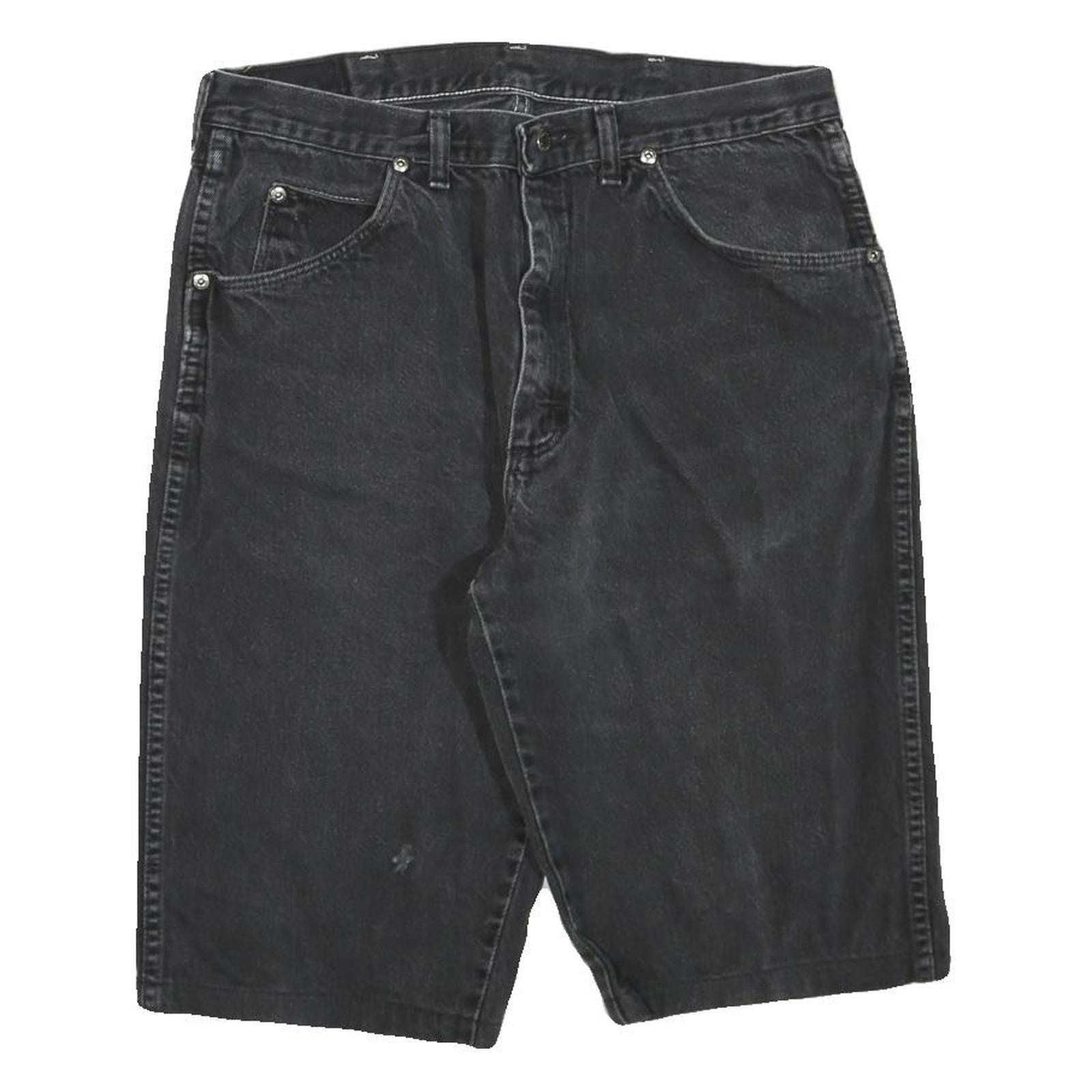 WRANGLER Womens Black Denim Casual Shorts M W32 Cotton Blend