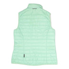 JACK WOLFSKIN Womens Green Light Green Quilted Gilet UK 10 Polyester Blend Zip
