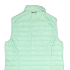 JACK WOLFSKIN Womens Green Light Green Quilted Gilet UK 10 Polyester Blend Zip