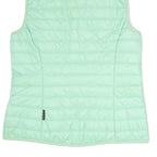 JACK WOLFSKIN Womens Green Light Green Quilted Gilet UK 10 Polyester Blend Zip