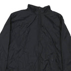 NIKE Womens Black Zip Jacket L Nylon Plain Lightweight Sportswear