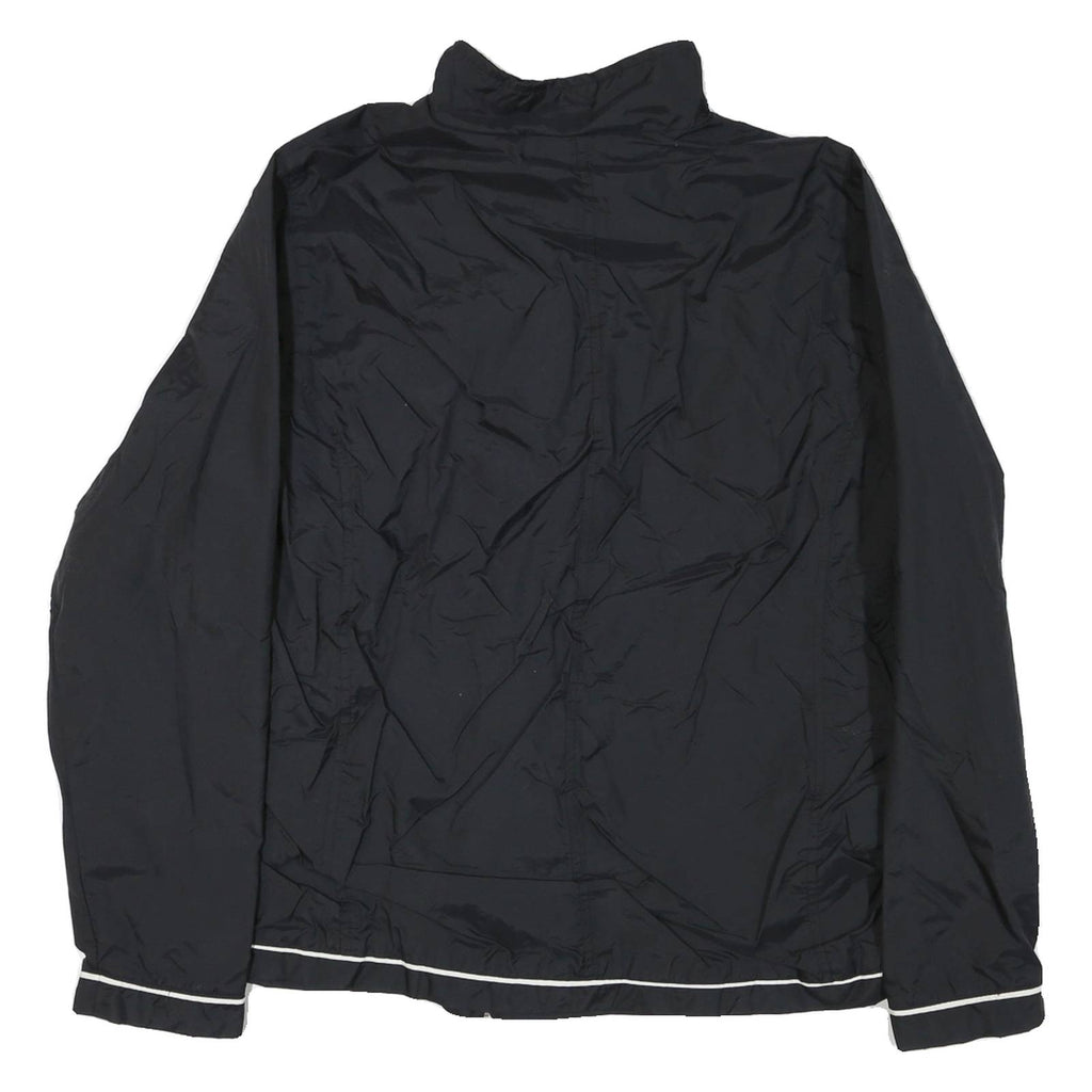 NIKE Womens Black Zip Jacket L Nylon Plain Lightweight Sportswear