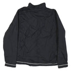 NIKE Womens Black Zip Jacket L Nylon Plain Lightweight Sportswear