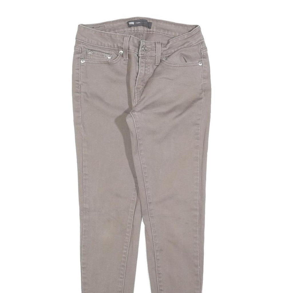 LEVI'S Womens Slim Beige Denim Slim Jeans W27 L29 Stylish Zip Fastening